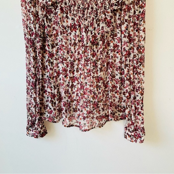 SEZANE Miro Blouse Multicolored Print Womens Sz 36 US4 Fun Festival Feminine - Picture 3 of 13
